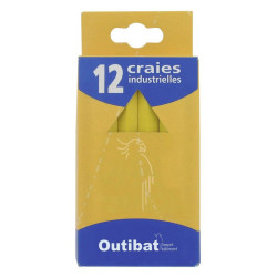 BOITE 12 CRAIES JAUNE 12CM