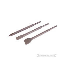 Burins 6 pans SDS-Plus, 3 pcs 250 mm – 20, 40 mm et pointu 